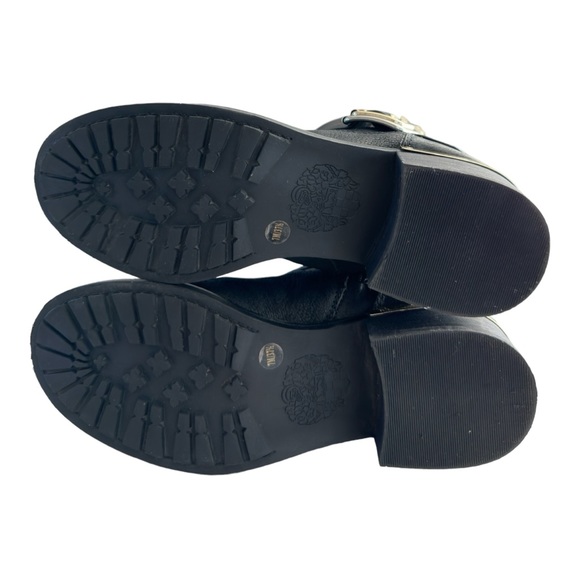 Vince Camuto Women's Windy Motorcycle Leather Boots Size 7M Black - Picture 7 of 10